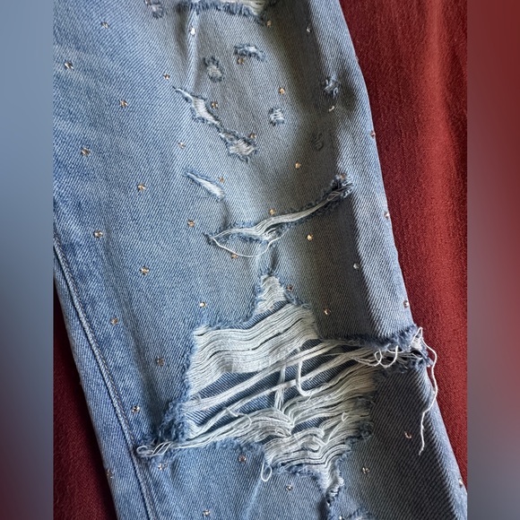 Amiri Crystal Studded Straight Jeans Size 27 - Picture 11 of 16